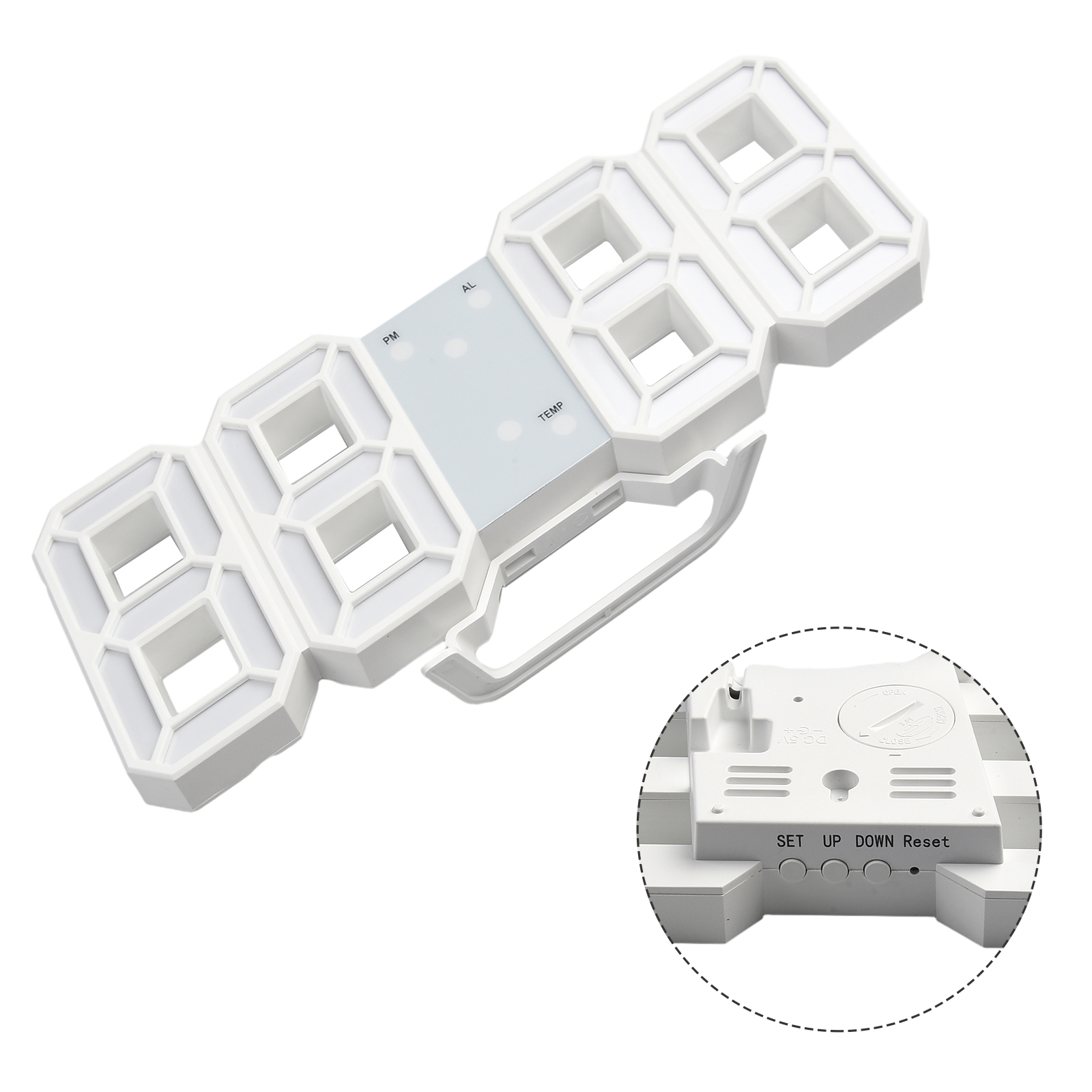 3D LED Wall Clock Digital Wall Clock 24/12 Hour Display Timer Alarm Home USB Plug In Electronic Clock Home Decoration. 