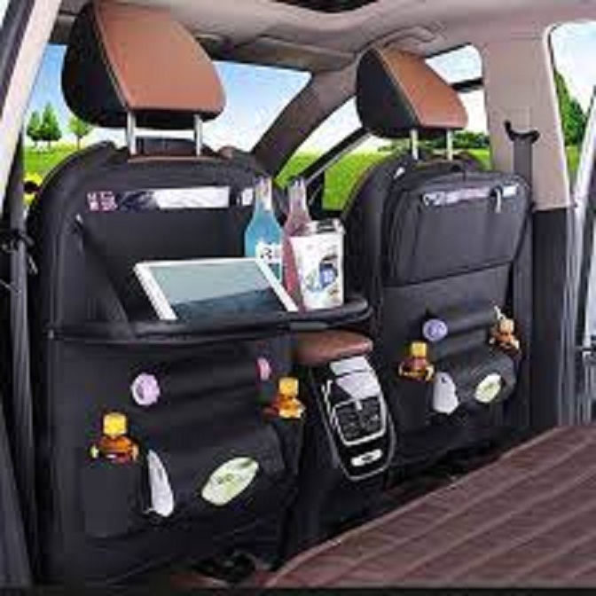 car back seat storage with tray. high quality pu leather. as given picture .. 