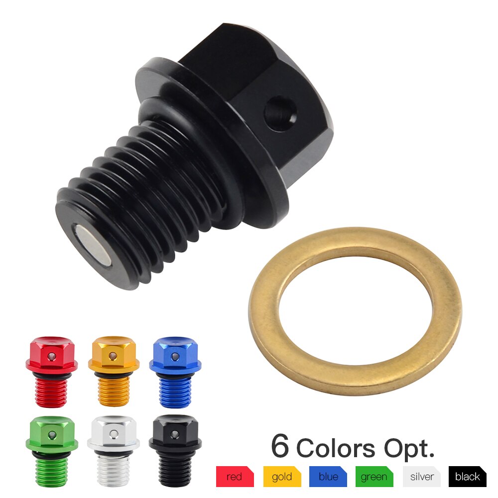 【VisioN Shop】green CNC Oil Drain Plug Bolt For Honda CRF 70 100 CR500 CR125R CR250R CRM250 CRF250L/M XR250 XR600R XR650R CRF1000L. 