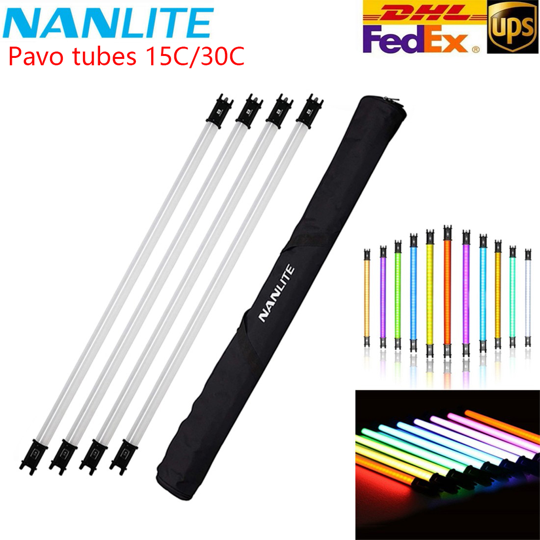 NanGuang Nanlite Pavotube 15C 30C RGB LED ışık tüp 2700K-6500K el ışık çubuğu Video film stüdyo fotoğrafçılığı aydınlatma