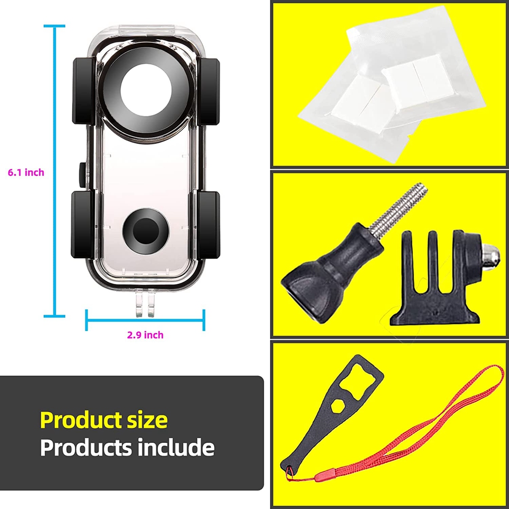 FORIDE Waterproof Housing Case for Insta360 ONE X2, Underwater Dive Protective Shell 40M (131Ft) Aciton Camera Accessories. 