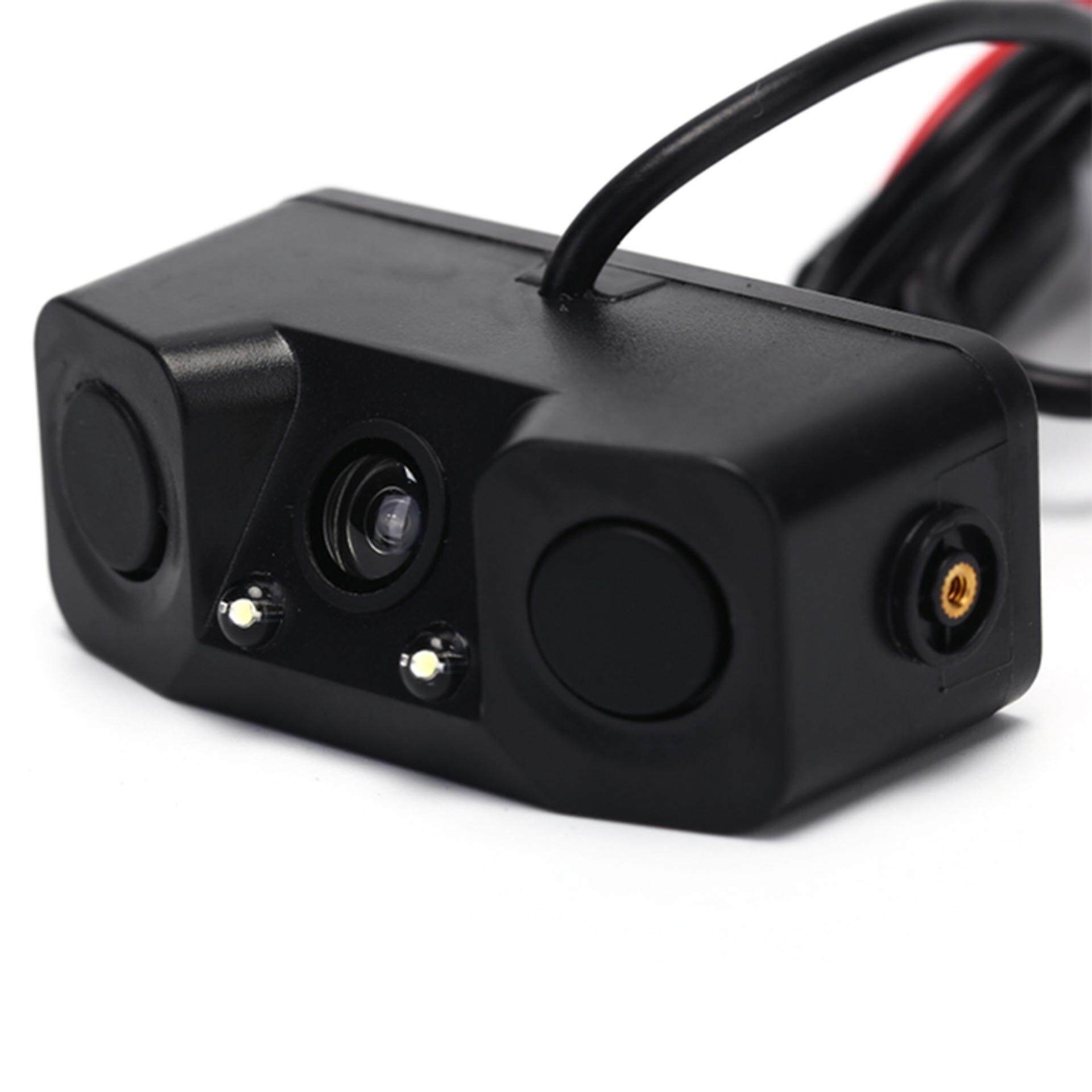 3 In1 Car Parking Reversing Radar Sensors Rear View Backup 170° Camera Universal. 
