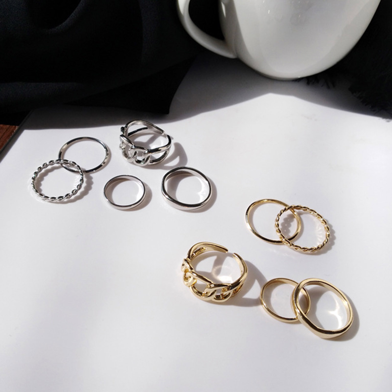 Joint Ring Set Anti-oxidation Stkable Knuckle Rings Set. 