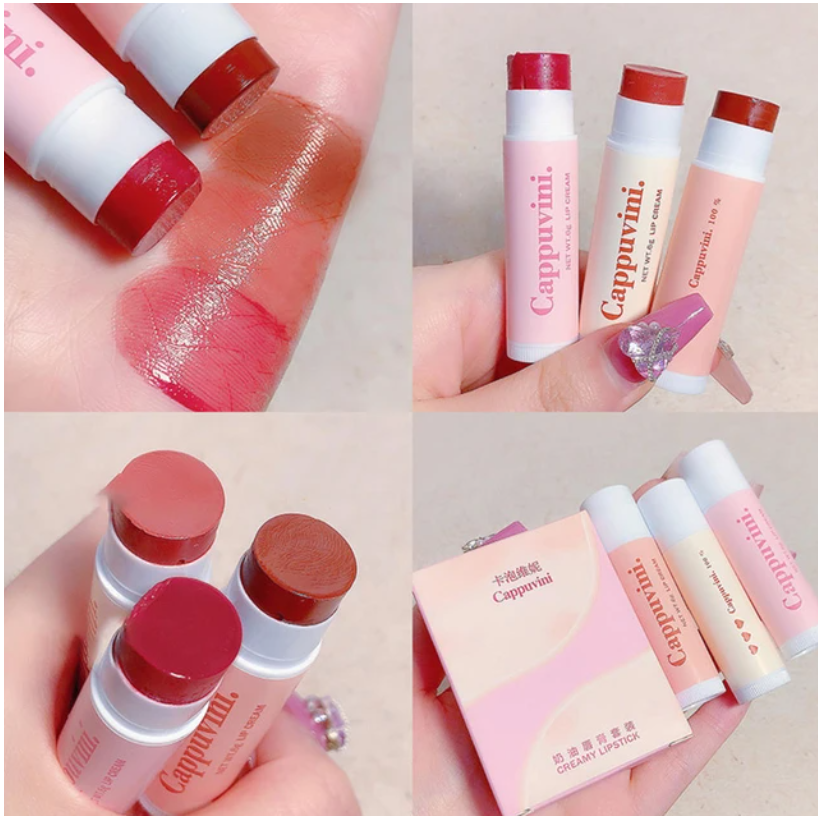 Cappuvini Creamy Lipstick 3 in 1 Set