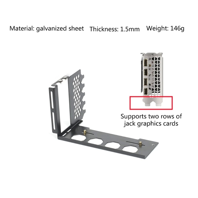 Vertical GPU Mount Bracket Graphics Card Holder, Video Card VGA Support Rack Metal Support for DIY Computer Easy Install Easy to Use (B). 