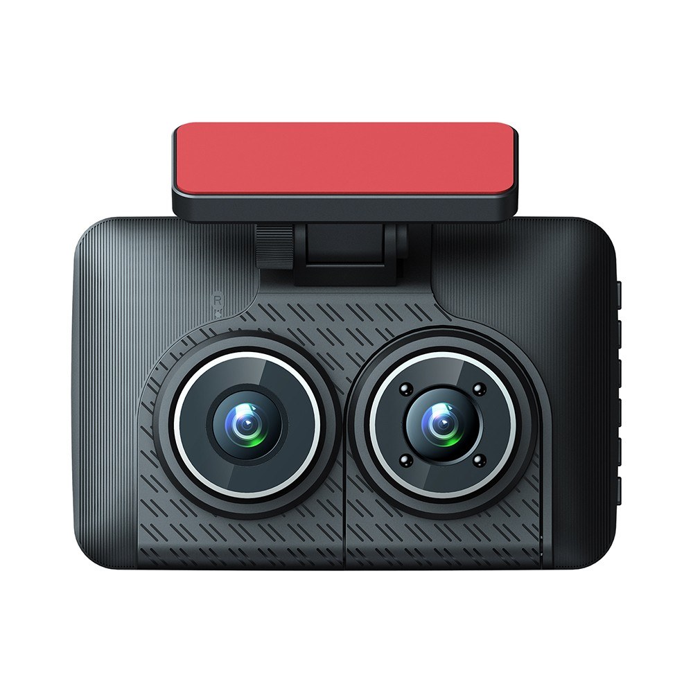 Dash Cam Front and Rear Inside 3 Cameras 1080+720+480P 4in Car Rearview Mirror - black. 