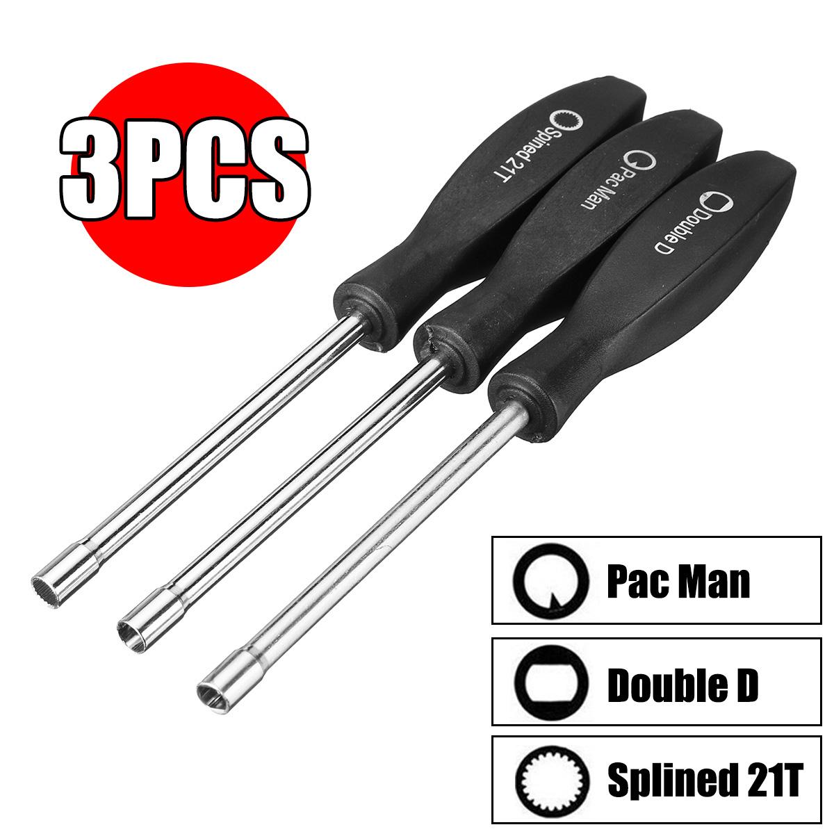 3pcs Adjusting Screwdriver Carburetor Carb Splined Double D Type Tool Set 