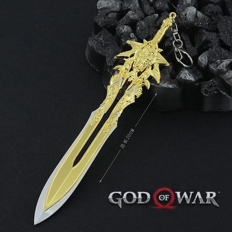 God of War Blade of Olympus Blades of Chaos Zeus Kratos Game Keychain Katana Real Collection Desktop Display Toy