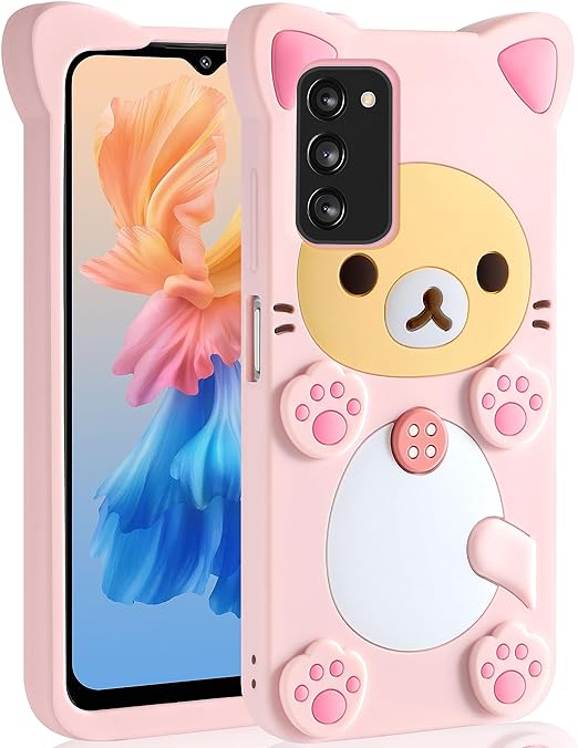 Rilakkuma Cat Bear For Samsung Galaxy A15 A14 A53 A54 S20 FE S10 S21 S22 S23 S24 Plus Note 20 Ultra Silicone Soft Cover Case