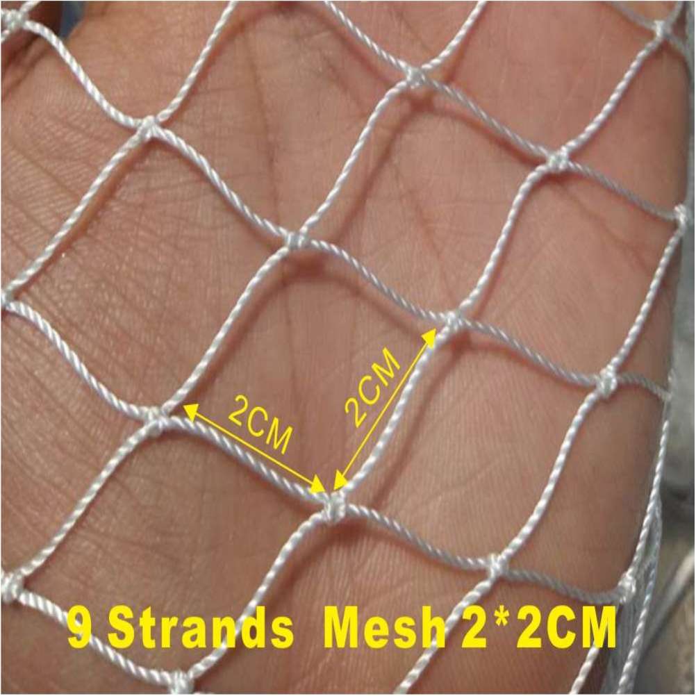 White Fishing Net Nylon Netting Trawl Pull Net Garden Fence Net Safety Net Anti Bird Falling Nets Crops Protective Child Cat Dog. 