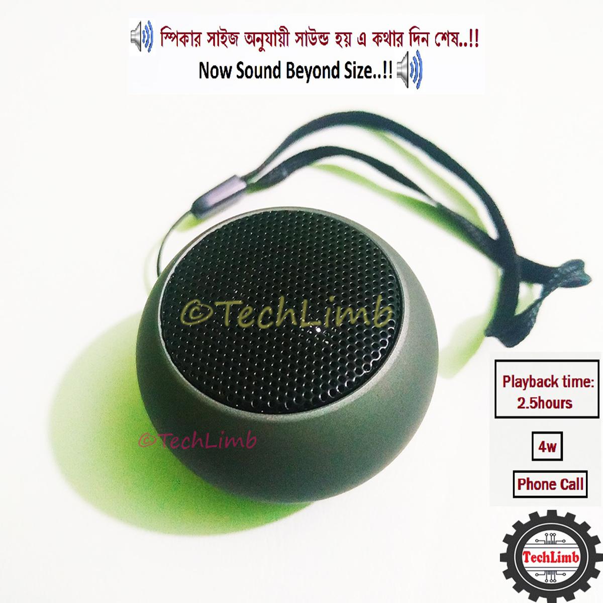 🔊 Bluetooth Speaker Small Size with Powerful Stereo Sound 🎶 450mAh Battery Backup | Compact & Portable Design | TechLimb. 