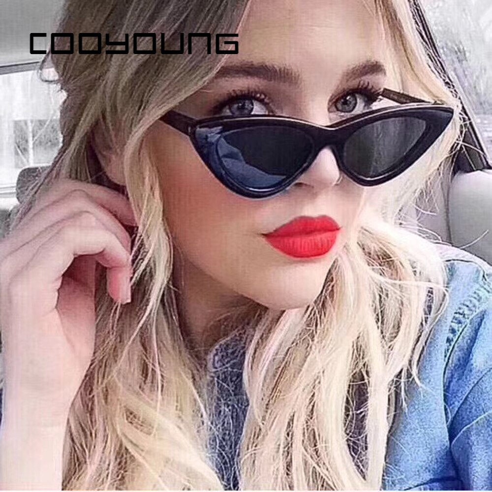 【happy one】Cute Eye Sunglasses Women Small Black White Cheap Sun Glasses UV400. 