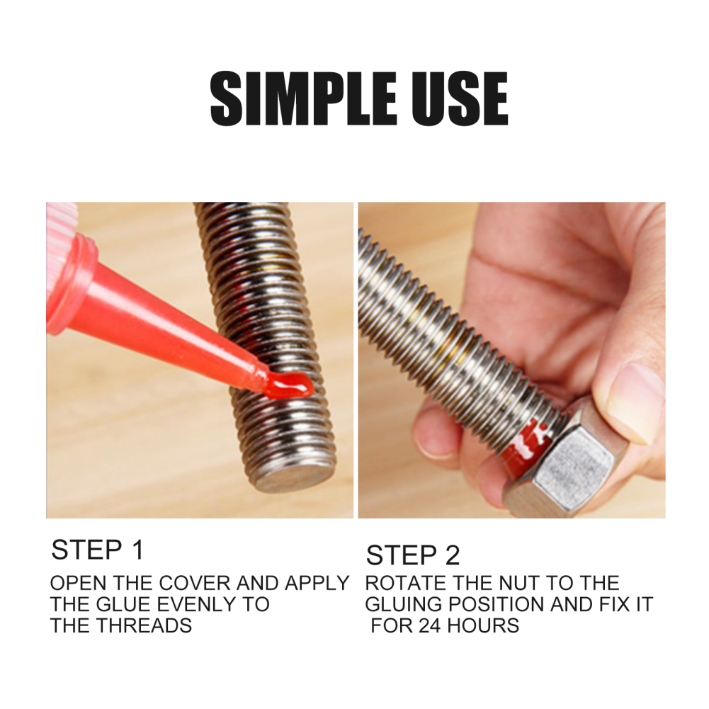 50ML 243 Thread Anaerobic Locking Agent Screw Thread Glue Thread Locking Agent Anaerobic Adhesive for Metal Screws. 