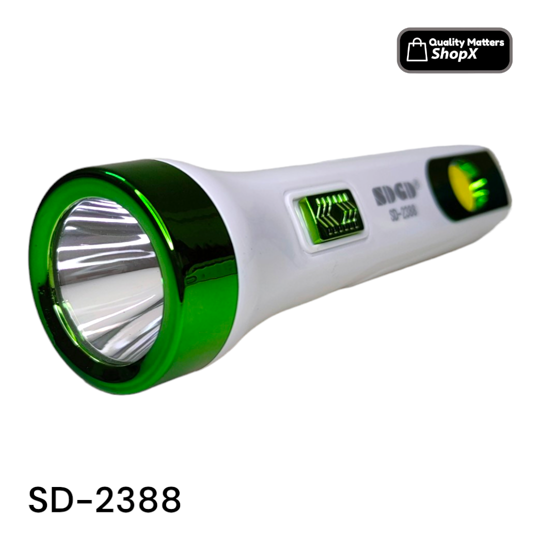 Torch Light SD-2388 Rechargeable 2 In 1 LED COB 500mAh Removable Battery. 