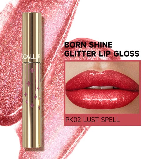 FOCALLURE Diamond Liquid Lipstick Waterproof Long Lasting Super Pearl Shiny 12 Colors Metal Glitter Lip Gloss Makeup Cosmetics