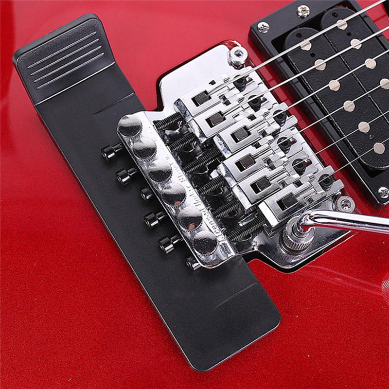 Guitar Floating Tremolo Bridge Guitar Bridge Black Guitar Bridge for Easy Adjustment and Tuning for Faster String Changes. 