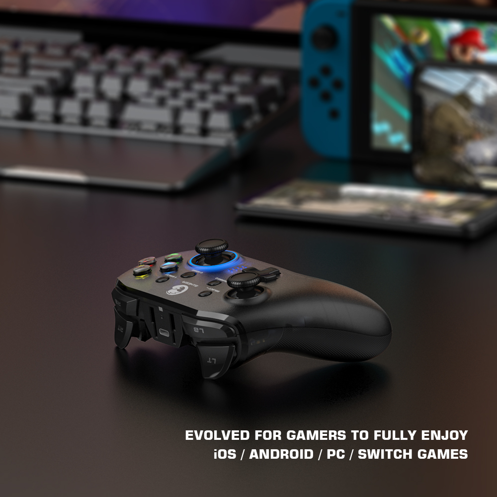 GameSir T4 Pro Bluetooth Game Controller 2.4G Wireless Gamepad applies to Nintendo Switch Apple Arcade MFi Games Android Phone. 