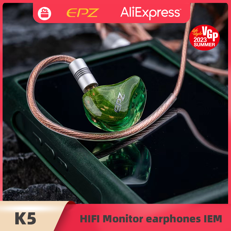 EPZ K5 1DD+4BA Monitor IEM Earphone Wired HIFI In Ear Earbuds