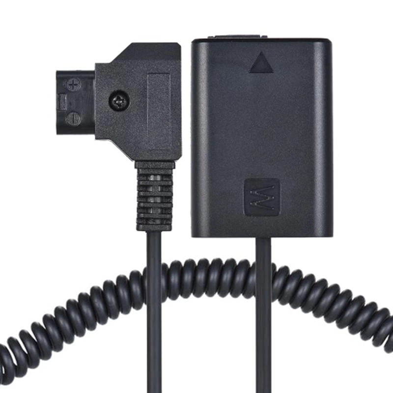 V-Mount / Anton Bauer D-Tap To NP-FW50 DC Coupler Power Dummy Battery Adapter Coiled Cable for Sony A7 A7Ii A7S A7R A7Sii A7Rii A6500 A6300 A6000 A5000 A5100 Nex-5 Nxx-7 Camera. 