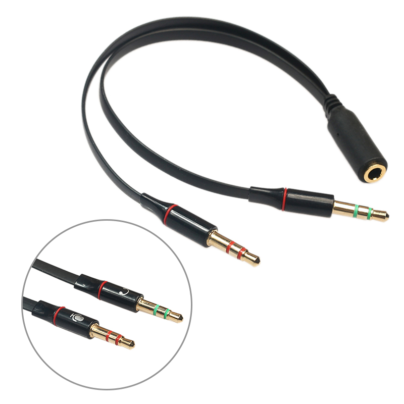 【FUPANG】Life eraser earphone adapter headphone splitter audio female 2 male Jack 3.5 mic y splitter