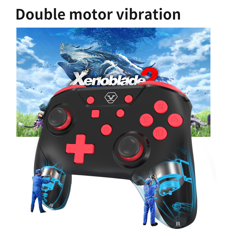 Aolion Wireless Bluetooth Game Controller for Nintendo Switch Pro NS Lite PC NFC Turbo 6-Axis Doublemotor 3D Joysticks Gamepad. 
