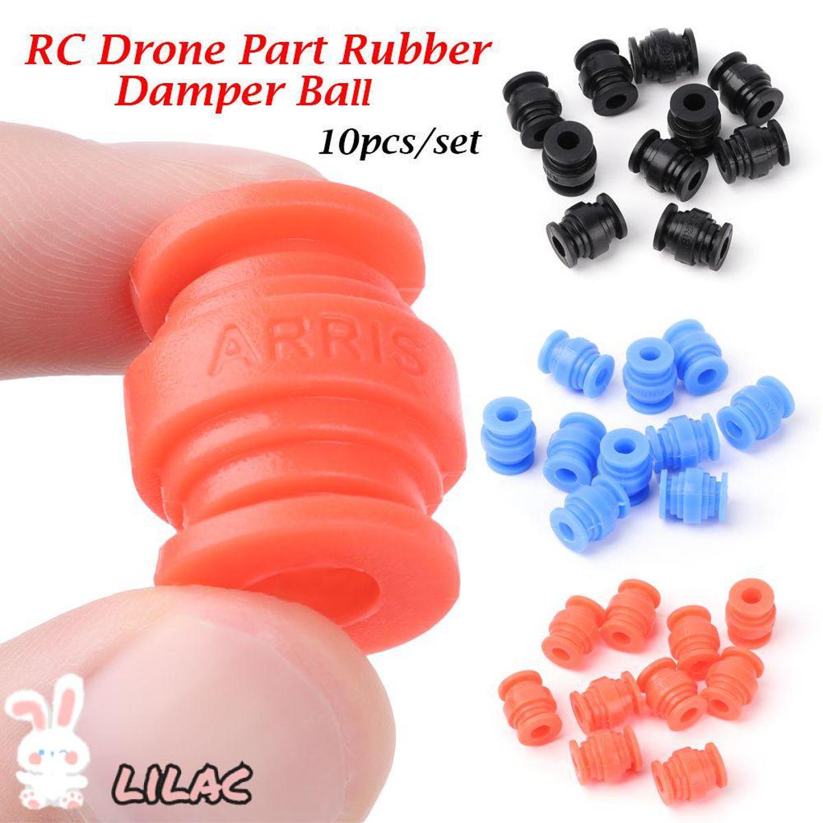 LILAC 10pcs 3 Styles Shock Absorption Balls For F4 F7 Silicone Silencer Rubber Damper Ball RC Drone Part Soft Mount FPV Quadcopter Flight Controller Anti Vibration/Multicolor