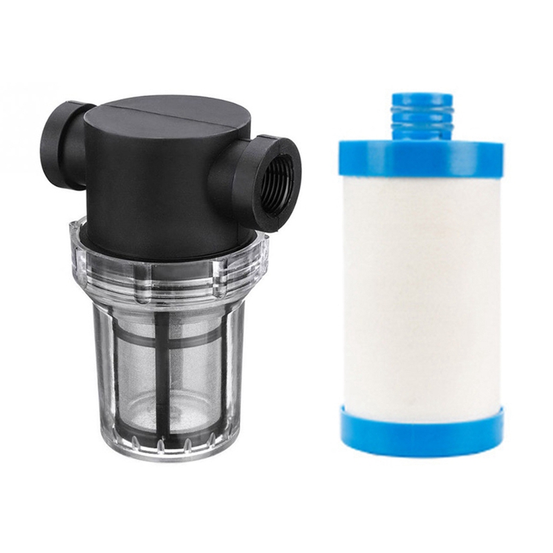 2 Set Water Filter Front Tap Water Purifier Mesh Strainer Water Pump Filter Irrigation High Flow Pipeline Filter, 142X113X55Mm & 121X88X52Mm. 