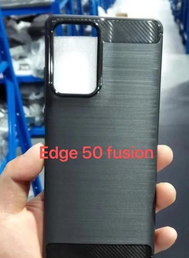 For Motorola Edge Spigen 50 Fusion Case Silicone Back Cover With Carbon Fiber Texture Motorolla Edge50 Fuson Case. 