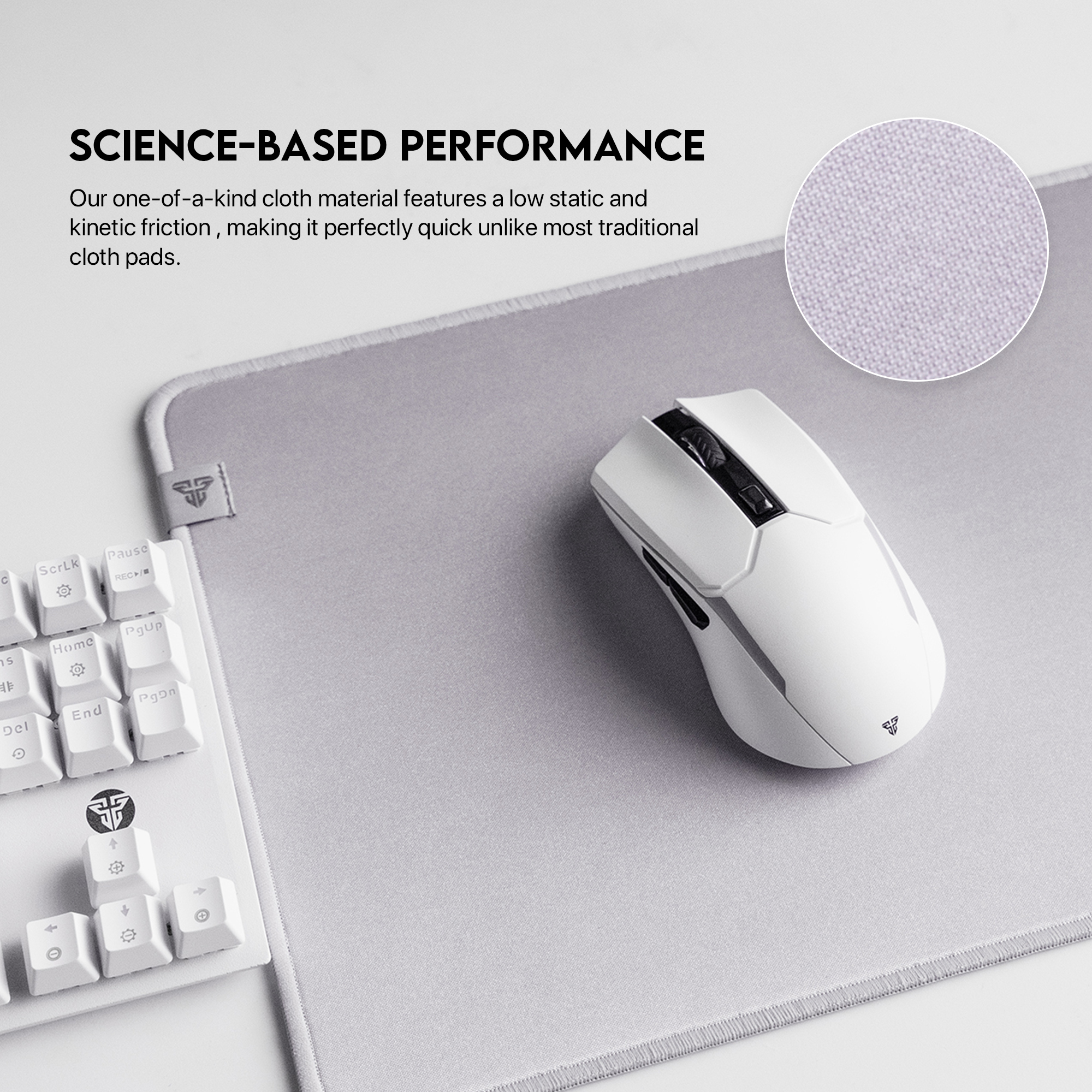 FANTECH AGILE MP453 MOUSE PAD SPEEDSILK Surface, Non-Friction Impacting Water-Resistant Coating Anti-Fray Edge Stitching Anti-slip base. 