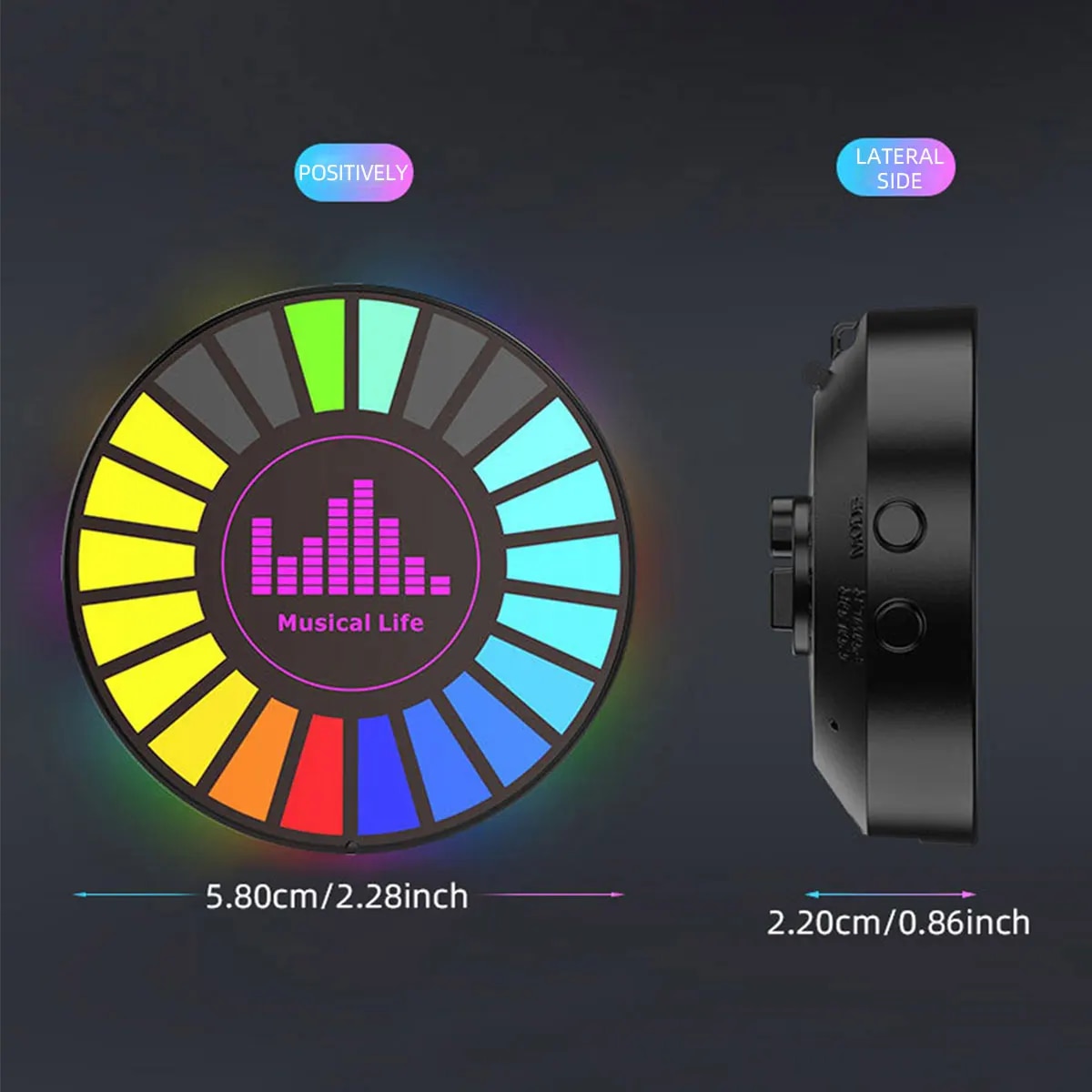 Car 256 Colors Music Rhythm Lamp Air Freshener RGB Atmosphere Light Auto Interior Perfume Diffuser Fragrance Accessorie Magnetiz. 