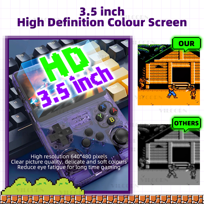 R36S Retro Handheld Game Console Portable Pocket Video Player Open Source -Option -WHITE128G-Option -WHITE128G. 