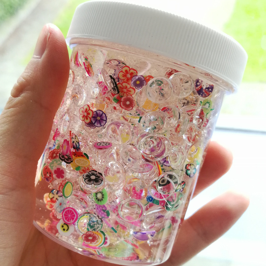Flat Bead Small Bag Set with Simulated Millet Fish Tank Beads, Slime Blends DIY Handmade Materials. 