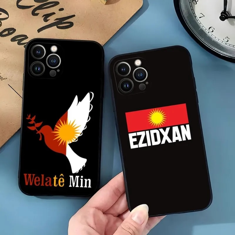 Yazidi Ezidi Flag Phone Case For Iphone 13ProMax 11 14 12 Pro Max Mini Xr X Xs 7 8 6 6s Plus Funda Shell Cover Loser Lione. 