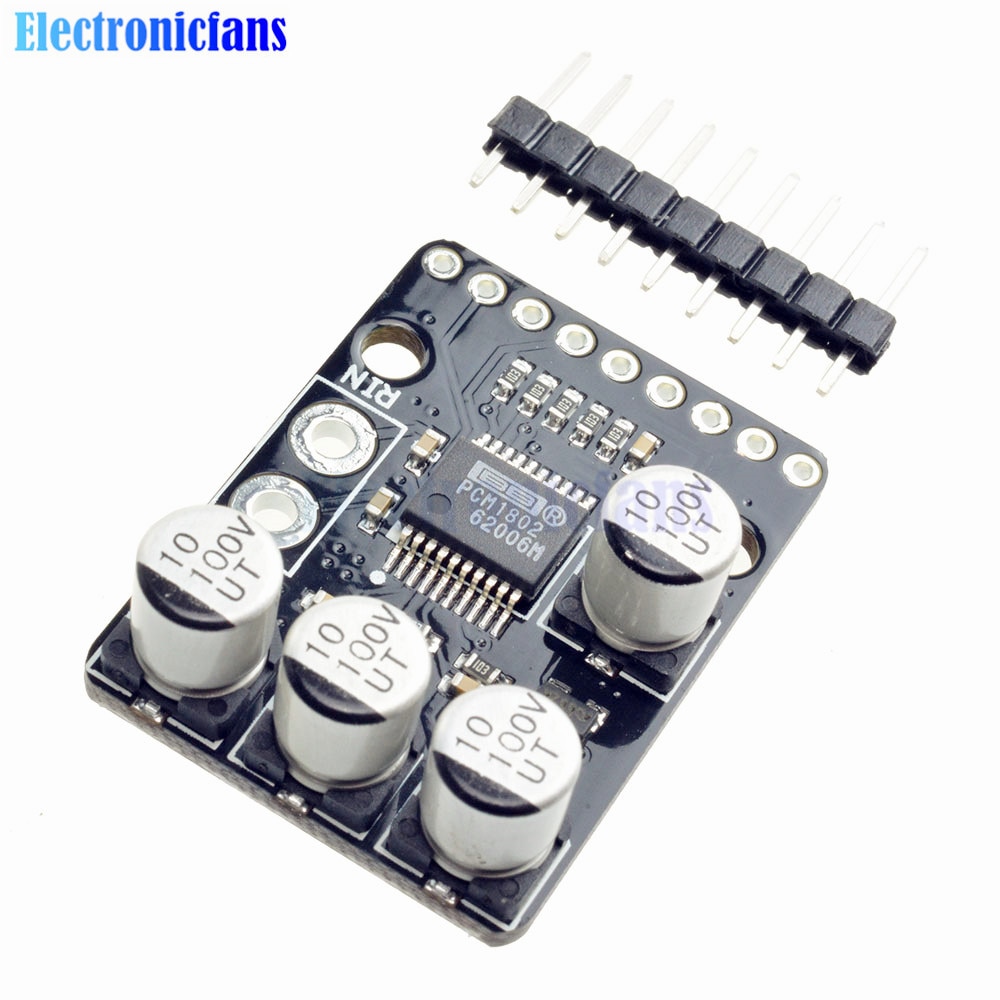 【Mary DAI Store】24-Bit Delta-Sigma 96-kHz Stereo A/D Converter PCM1802 Decoder Digital PCM Amplifier Player Board Module 3.3V/5V. 