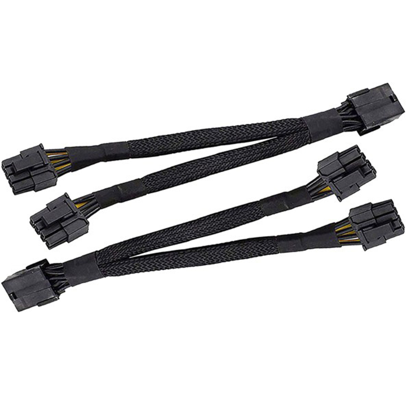 8 Pin PCI-E PCI Express Graphics Video Card GPU VGA 8 Pin Female to Dual GPU 8(6+2 ) Pin Male Sleeved 8Pin Splitter. 