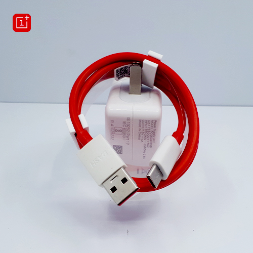 Dash Charger Adapter & Type C Cable for OnePlus 5/5T/6/6T (100% Dash Charging Supported) (Adapter & Cable Combo). 