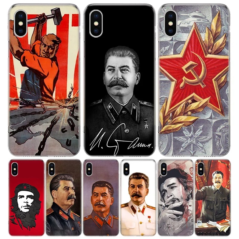 Russian Stalin Ussr Communism Silicon Call Phone Case For Apple iPhone 11 13 14 Pro Max 15 Ultra 12 Mini 7 Plus X XR XS SE Cover
