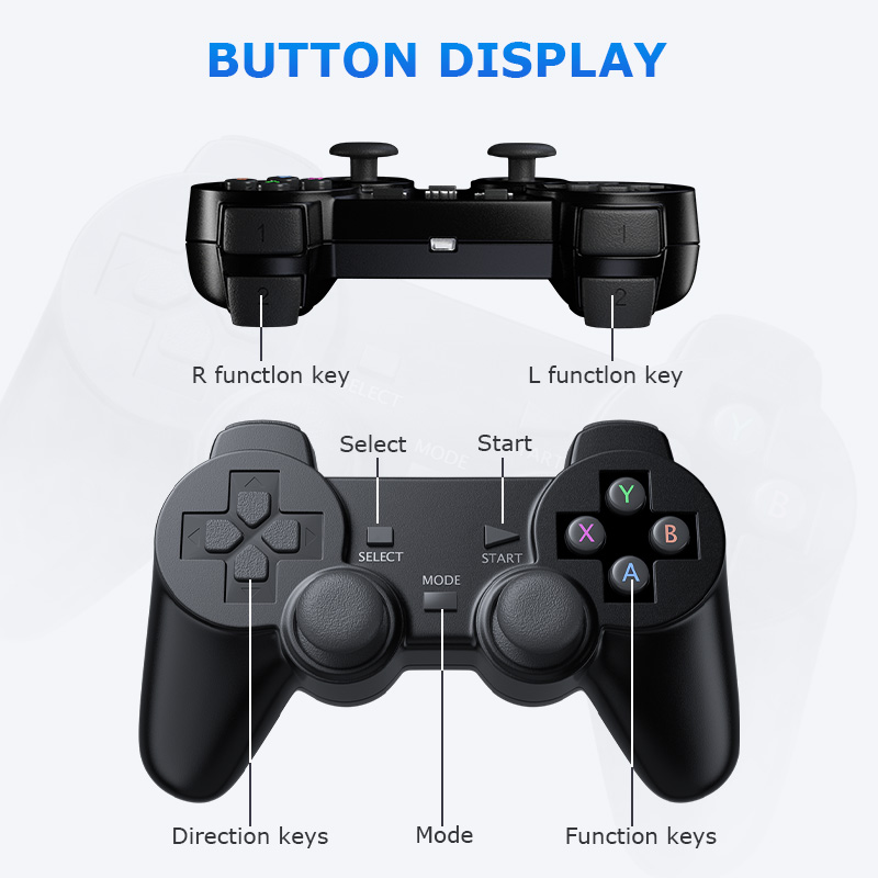 2.4G Wireless Controller/Joystick For Video Game Console Super Console X PRO/RG351V Gamepad For PSP / PC / TV Box /Android Phone. 