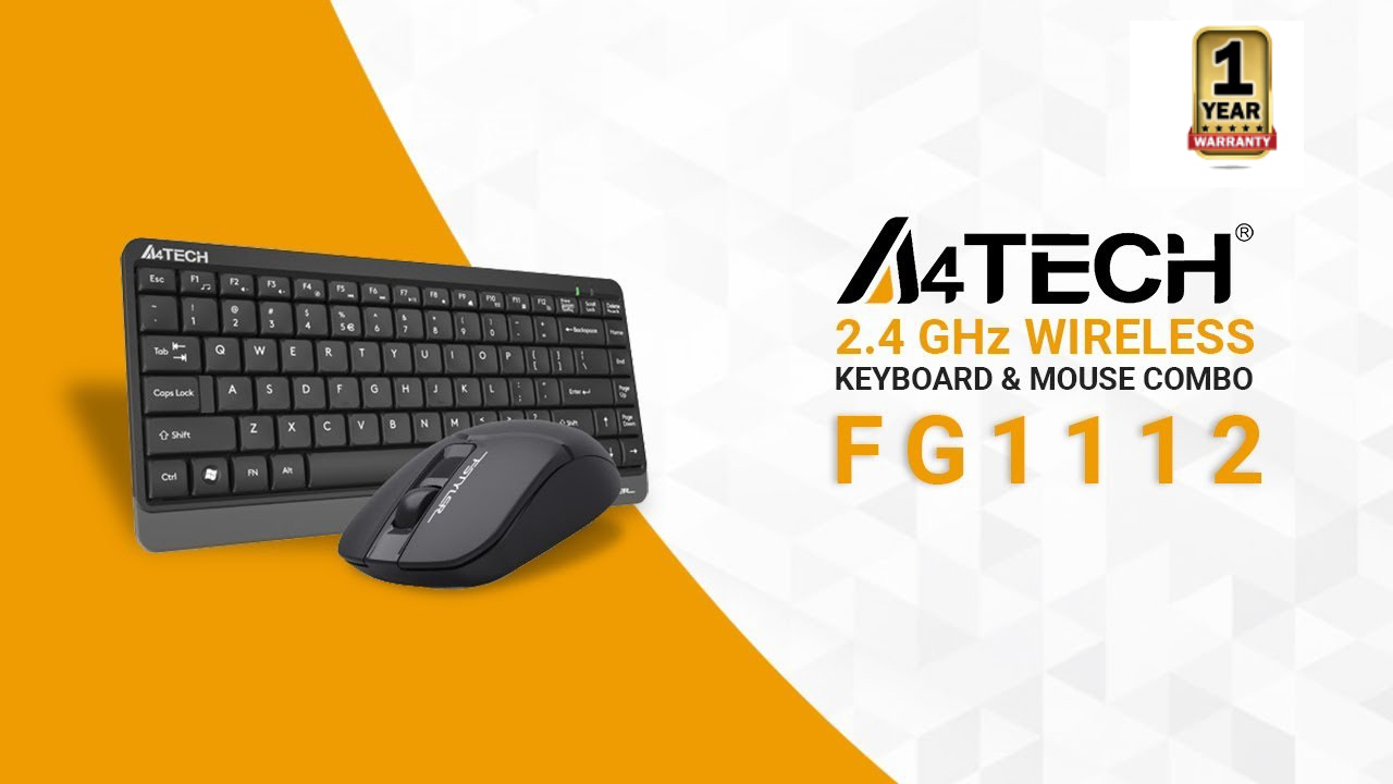 A4TECH FG1112 Wireless Keyboard Mouse Combo. 