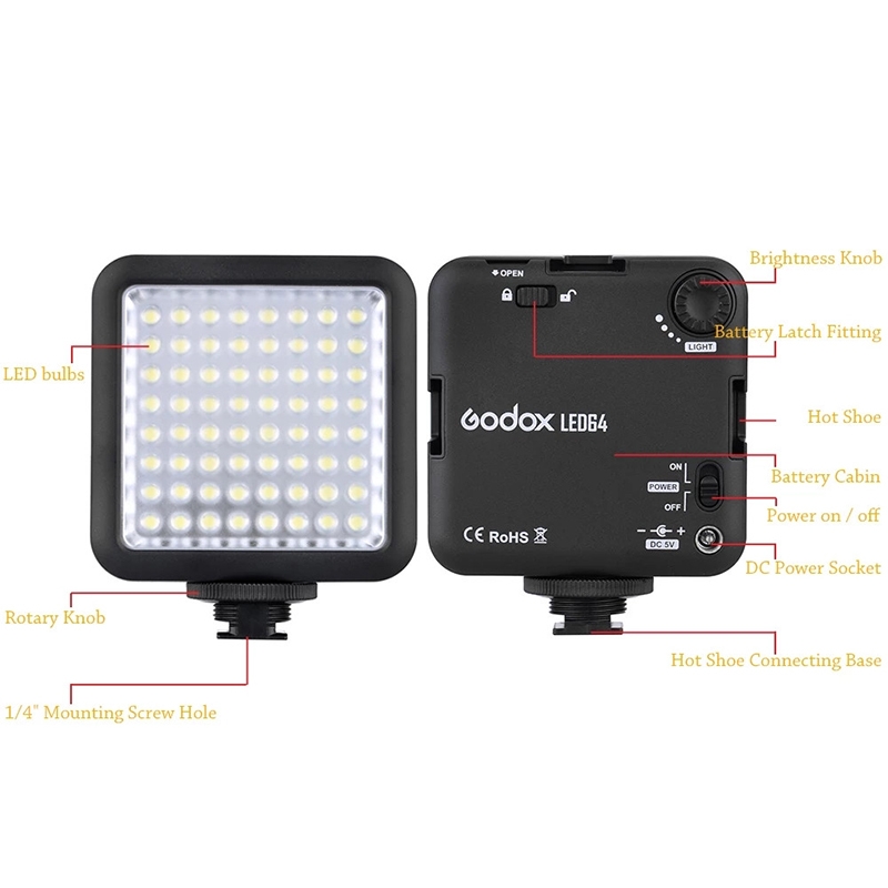 New- Godox LED64 LED Video Fill Light. 