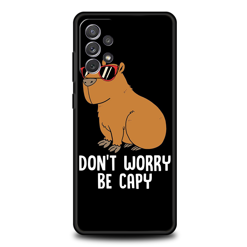 Cartoon Capybara Phone Case for Samsung Galaxy A15 A14 A25 A54 A34 A51 A71 A72 A73 A32 A52 A52S A11 A21S A31 A41 5G Soft Shell. 