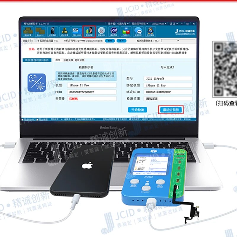 JC JCID Earpiece Receiver FPC Flex Cable For iPhone 14 13 12 11 X XR XSM Pro MAX Earpiece Speaker Sensor Flex True Tone Repair. 