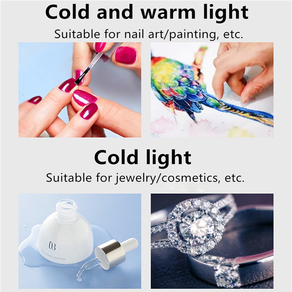 Monopod Mount Bracket with LED Light with Phone Holder for Nail Art. 