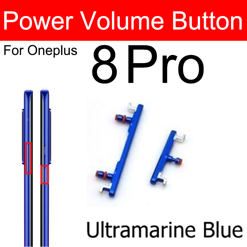 Volume Power Buttons For Oneplus OnePlus 8 8 Pro 8T Audio Volume Power On Off Switch Side Keys Replacement. 