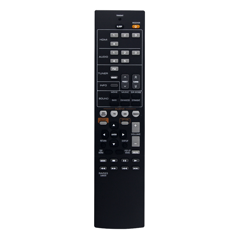 1 PCS RAV523 ZJ66520 Replace Remote Control Parts Accessories for Yamaha Cinema Amplifier Receiver RX-V571 HTR-3065 RX-V377BL YHT-1810