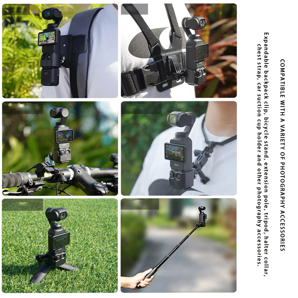 For DJI Osmo Pocket 3 Accessories Kit Set, Pocket 3 Expansion Adapter Selfie Stick Tripod etc - Compatibility: Osmo Pocket 3. 