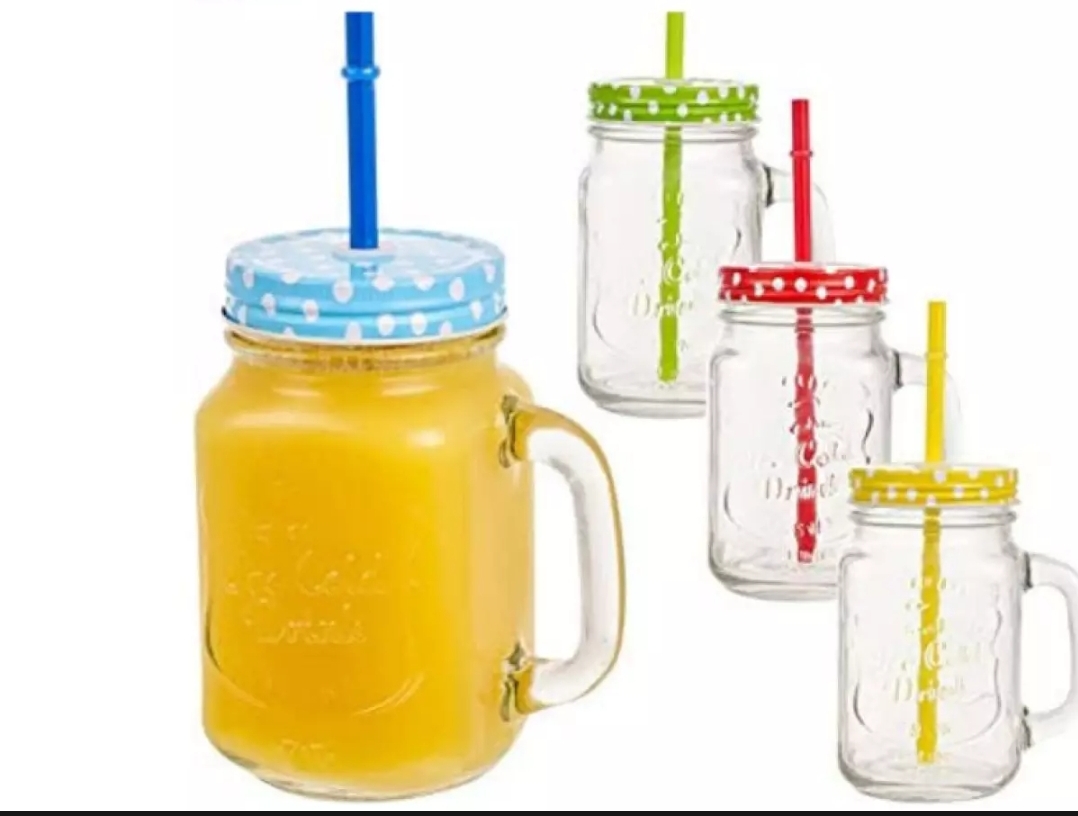 Mug / Juice Mug / Mason jar / Juice Jar / Mug with lid and straw BEST QUALITY - Coffee Mug - Coffee Mug. 