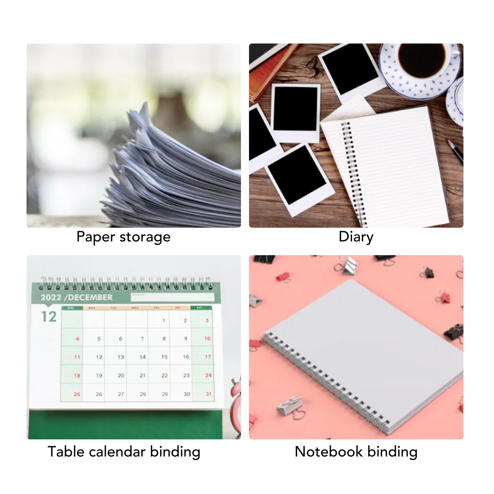 Comb Binding Spines Easy To Adding 30 Ring Plastic Binder Combs 10Pcs for Documents. 
