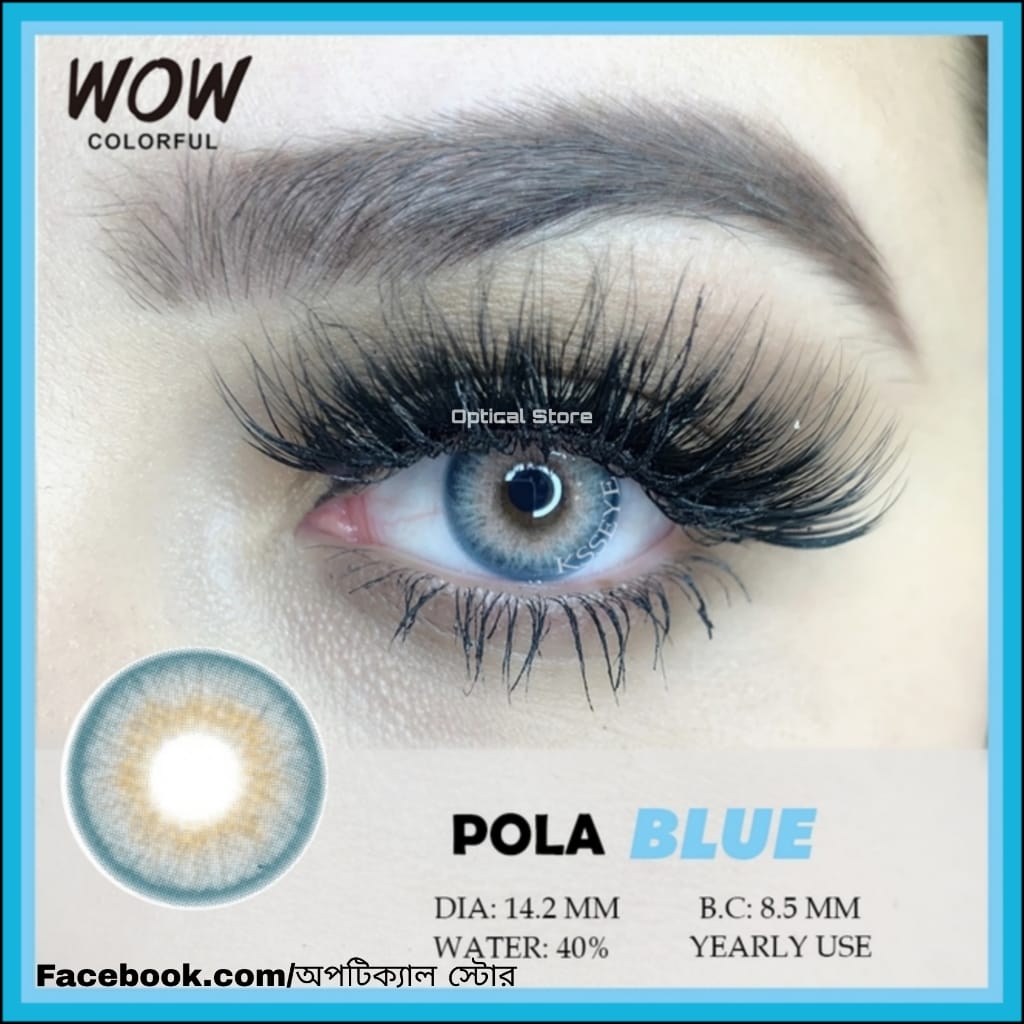 KSSEYE Pola Blue Color Contact Lens with regular kit box. Ksseye Pola Series. #polablue. 