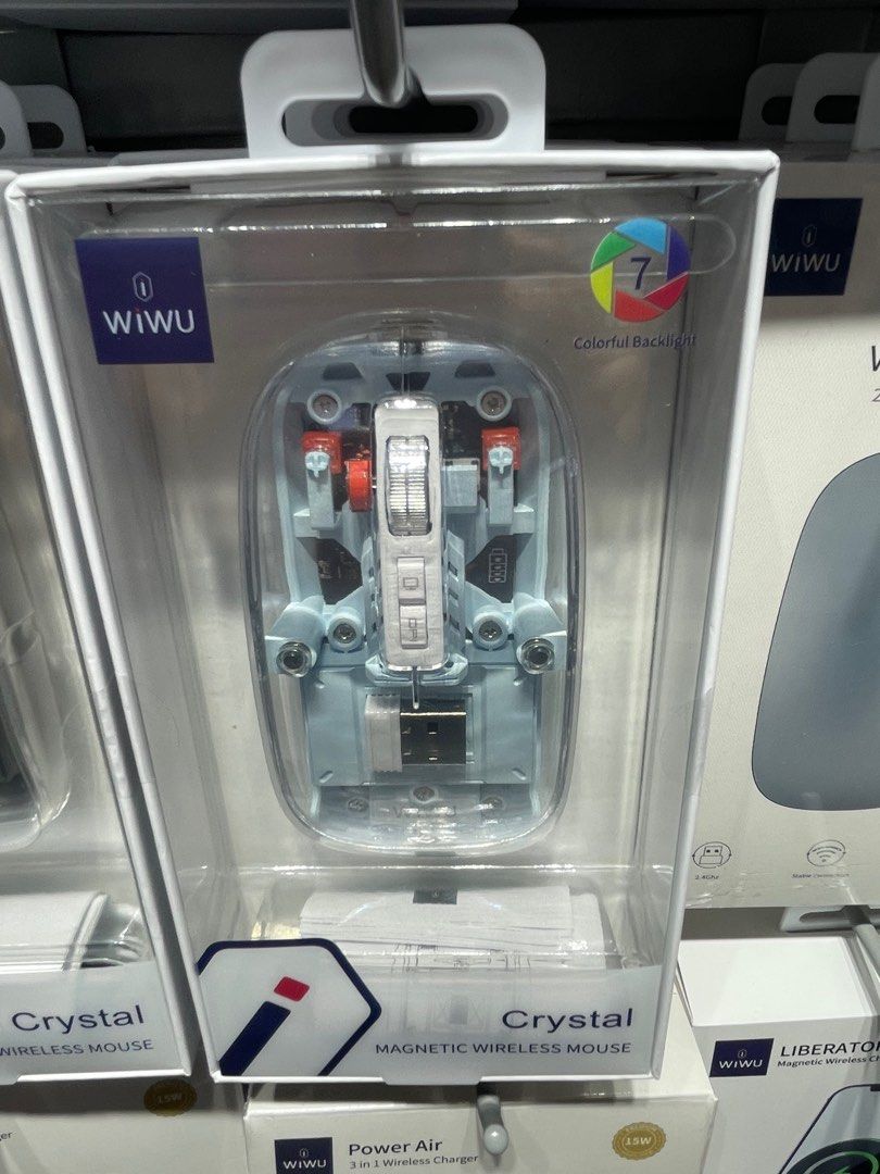 WIWU WM105 CRYSTAL MAGNETIC WIRELESS MOUSE 2.4G WIRELESS NANO RECEIVER PC TABLET MOUSE ERGONOMIC WIRELESS MOUSE. 